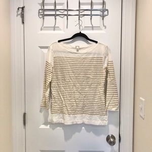 NWOT JCrew Gold Striped Shirt